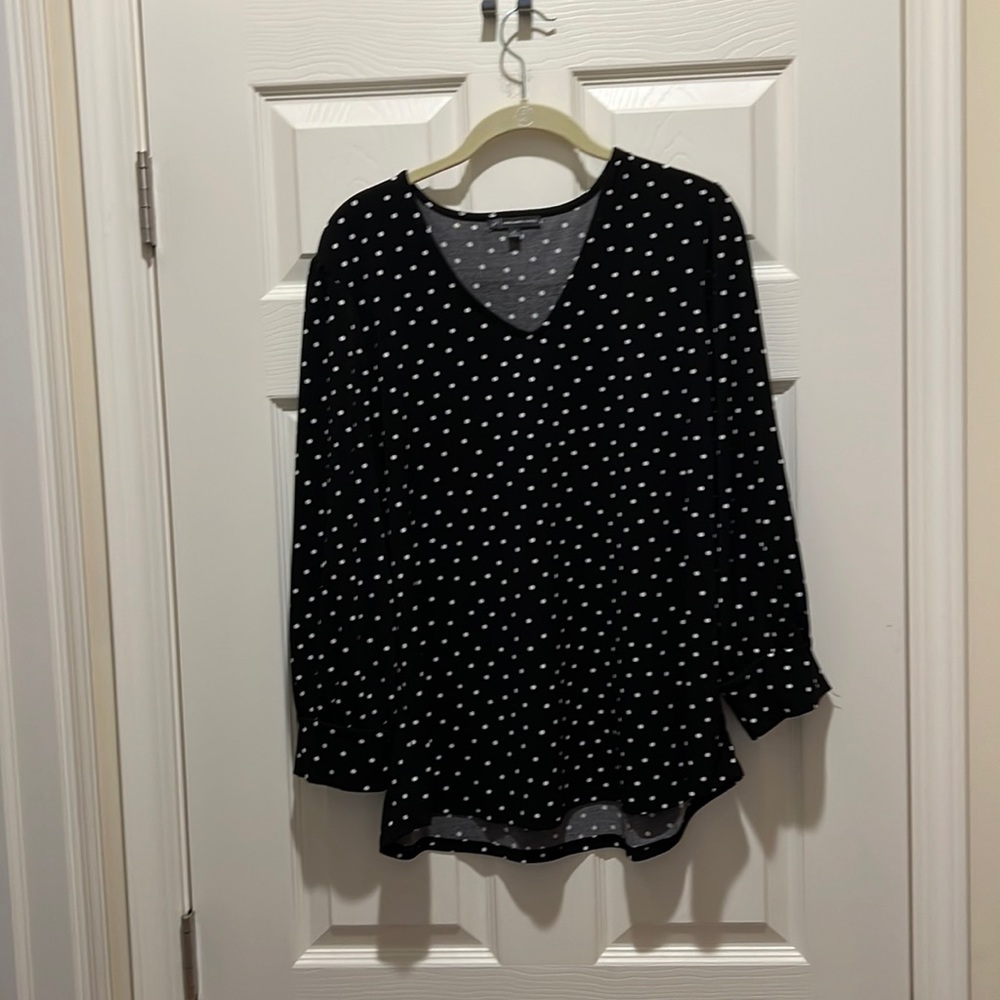 Black Polka Dot Blouse
